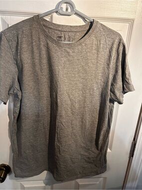Men's Heather Grey Long Sleeve Crew Tee